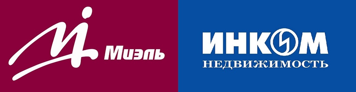 Логотипы агентств Миэль и ИНКОМ-Недвижимость